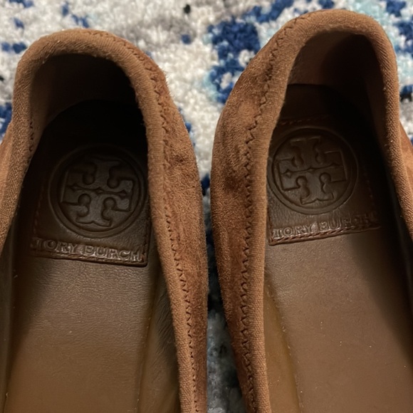 Tory Burch Marion Suede Leather Brown Flats Shoes sz 9M - Picture 11 of 16
